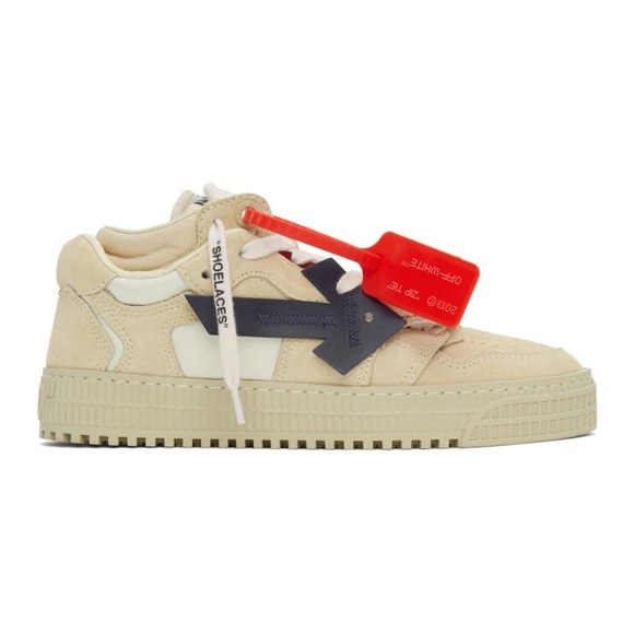 Off-White Beige Off-Court Low Sneakers